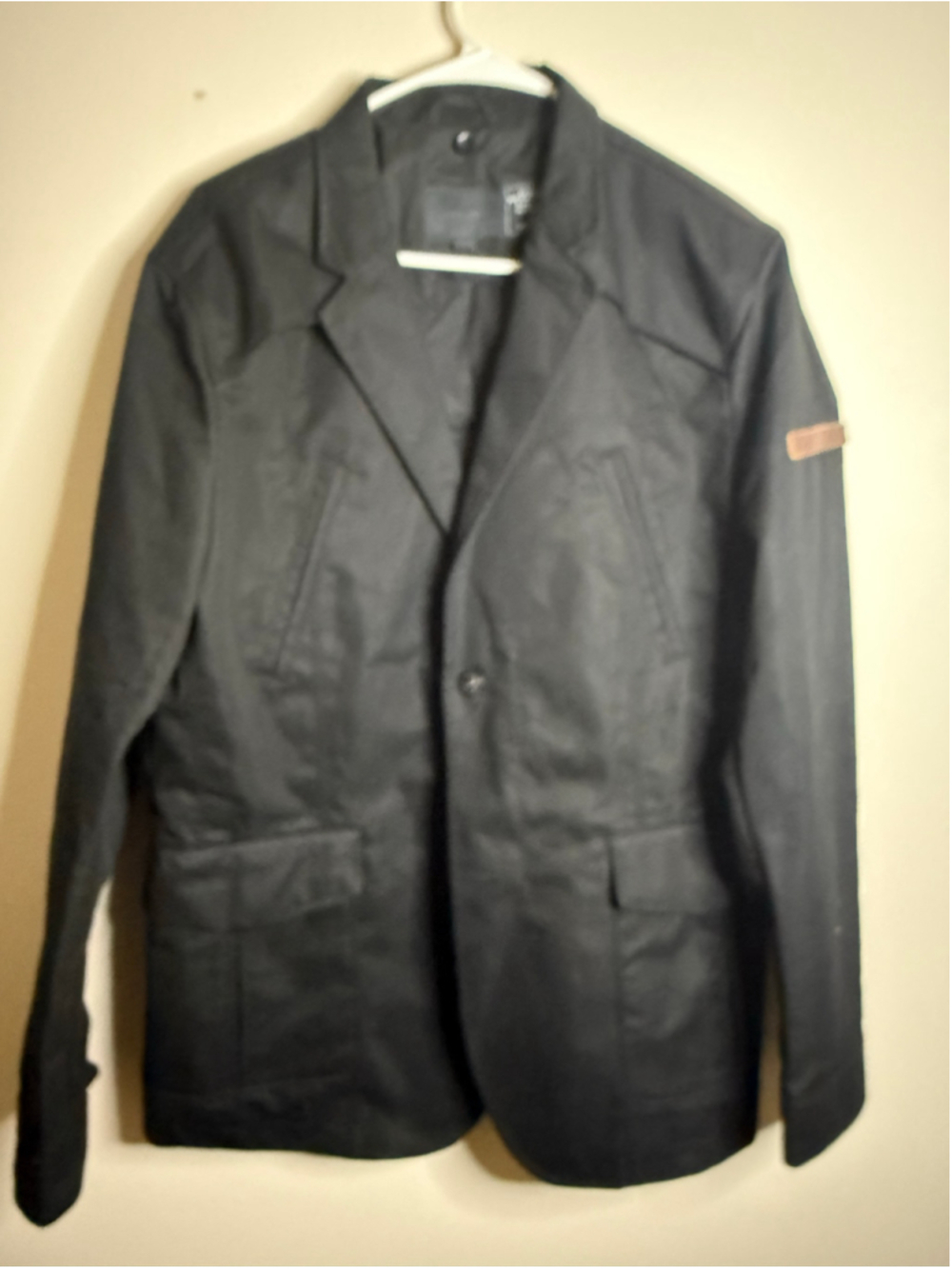 Men's JACK & JONES Lightweight Jacket XXL Black with Brown Accent